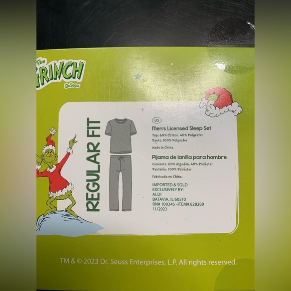 Grinch Men’s Sleep Set - Picture 5 of 6